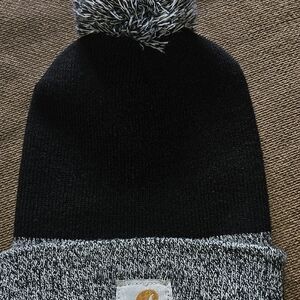 Carhartt Black and Gray Knit Beanie